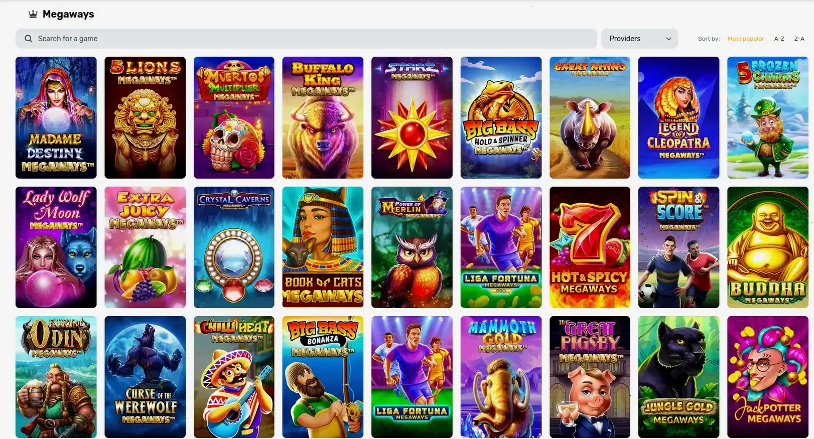 Игровой интерфейс казино Селектор